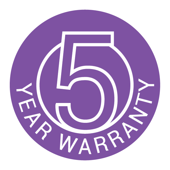 5-year warranty