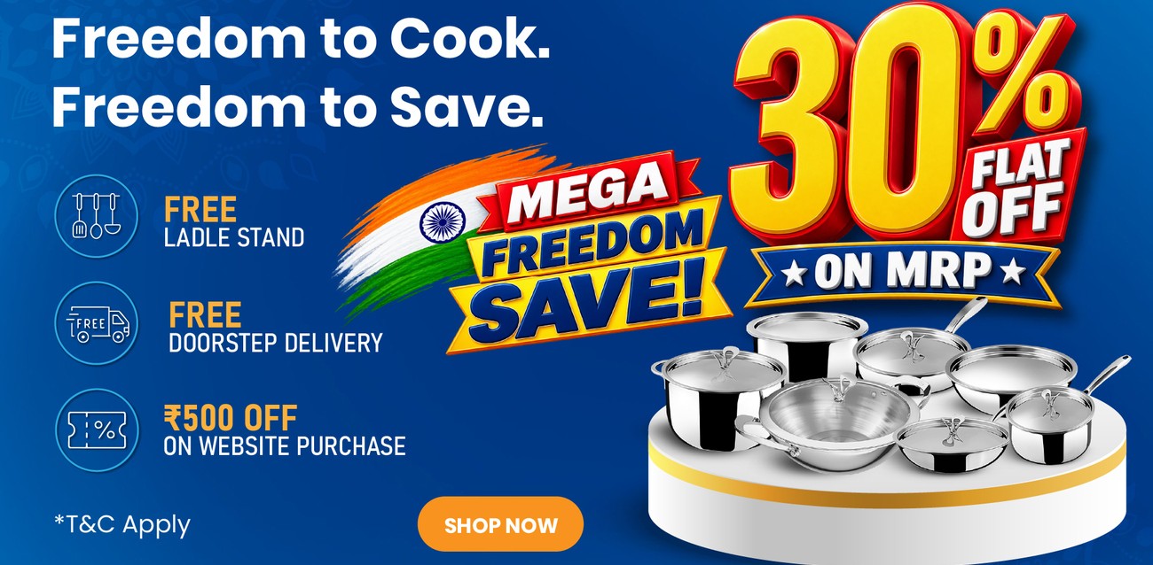 Independance Day Sale 30% Discount on All Cookware