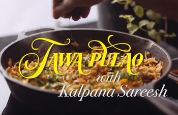 Tawa Pulav with freshly ground pav Bhaji masala