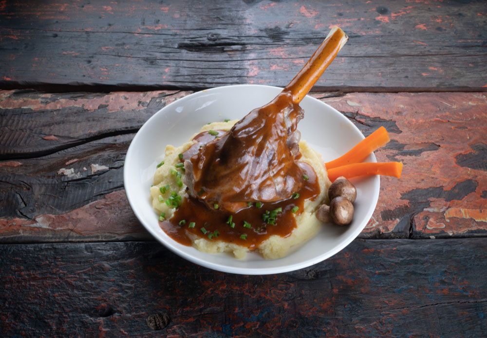 Braised Lambshank With Creamy Mash